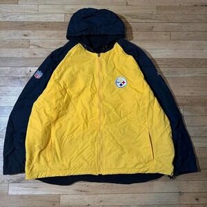 Vintage Reversible NFL Pittsburgh Steelers Jacket Size 2XL